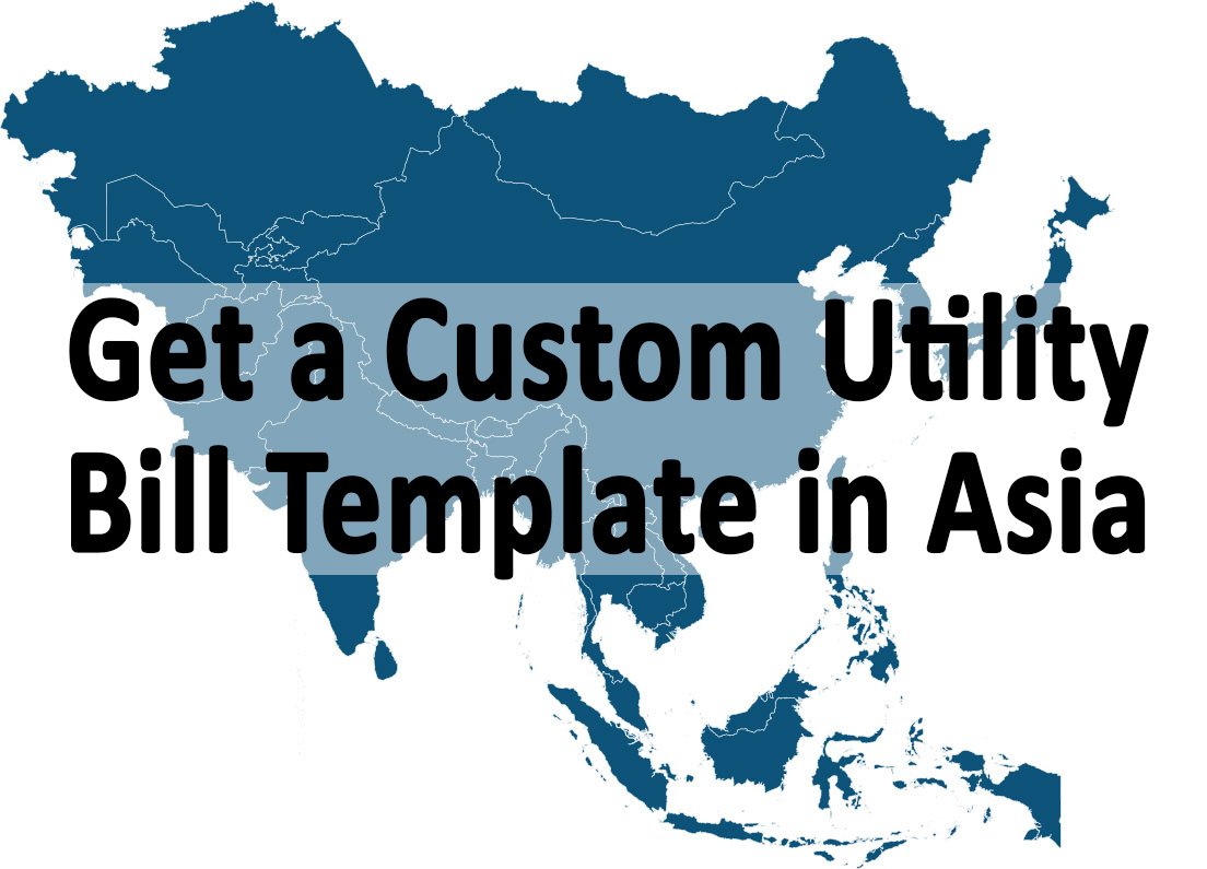 Get a Custom Utility Bill Template in Asia 1