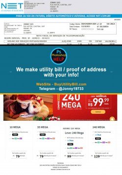 Brazil Internet Fake Utility Bill Fake Utility bill