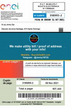 Chile Electric Energy Fake Utility Bill Sample