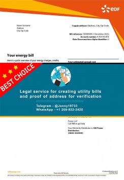 EDF utility bill screenshot – UK EDF example