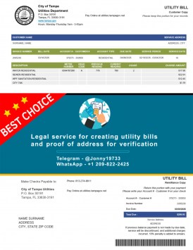 Mock billing file – City of Tampa template from the USA