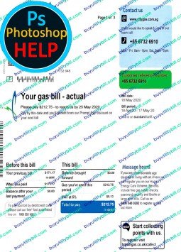 Singapore Gas Fake Utility Bill Sample
