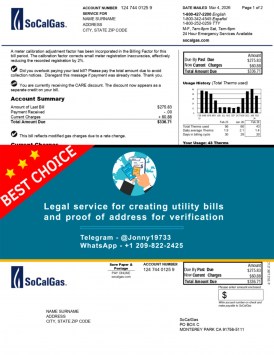 SoCalGas statement PDF preview – Gas for USA address