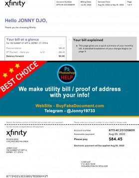 Georgia Utility Bill template, PDF, printable version for proof of address